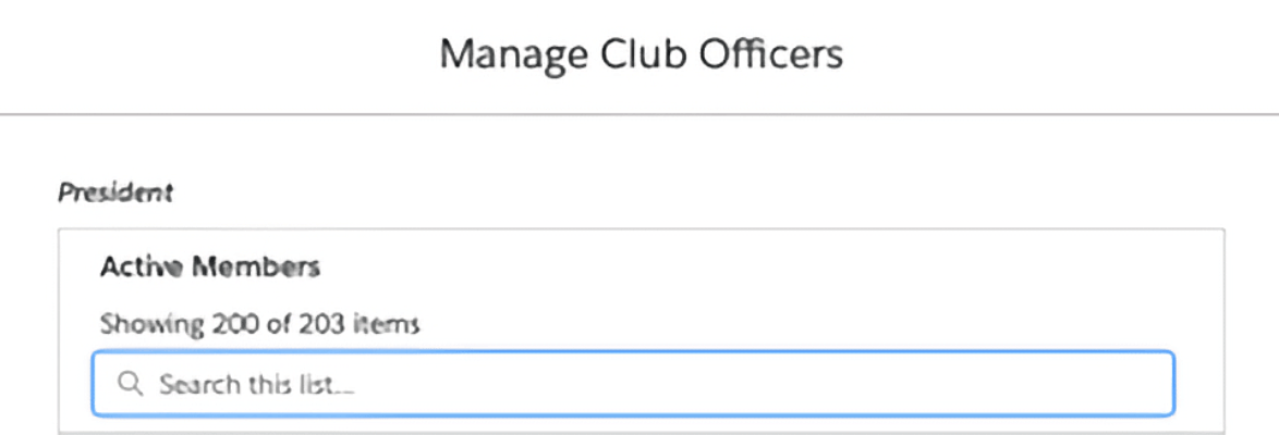 Choose Officer Name