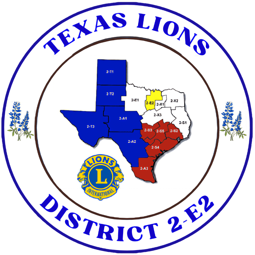 Texas Lions District 2-E2 Logo